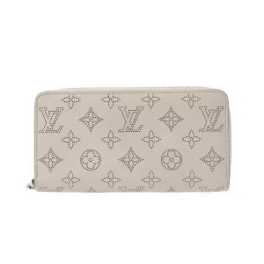 Louis Vuitton Monogram Mahina Zippy Wallet Galet Leather Long